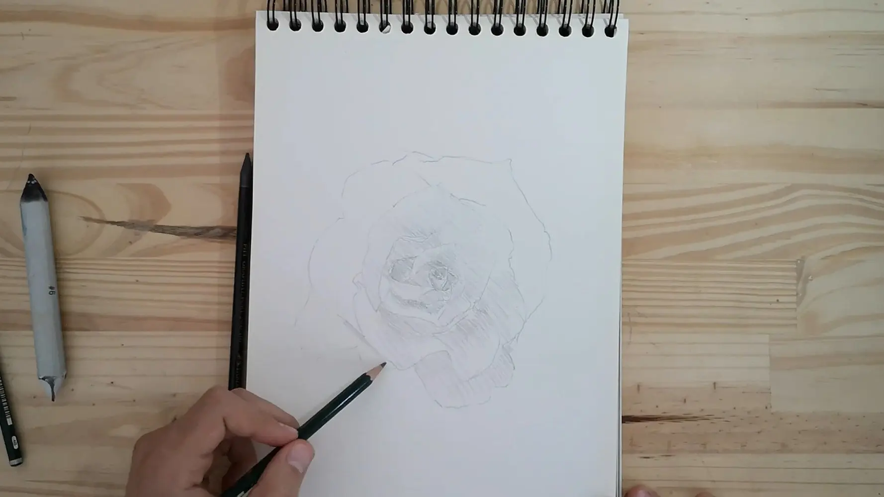 dessin de rose - dessiner une rose