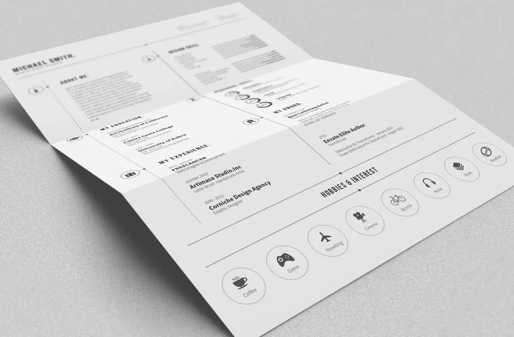 free simple graphic design resume