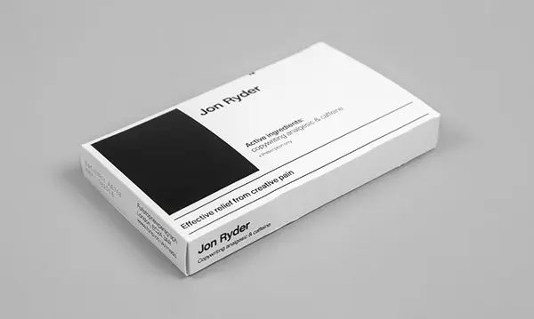 Graphic design resume - fake medication delivers a copywriting painkiller