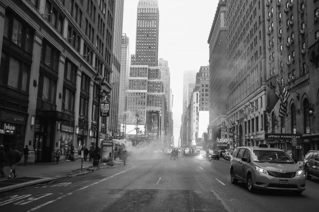 photo de new york en noir et blanc