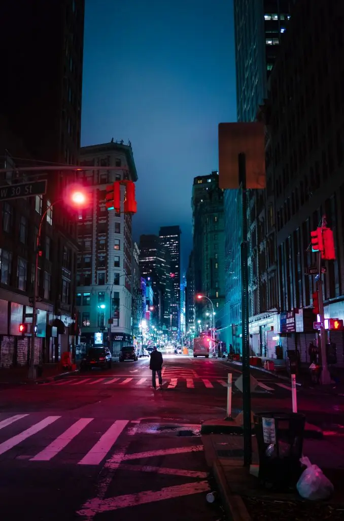 Rue de New York la nuit