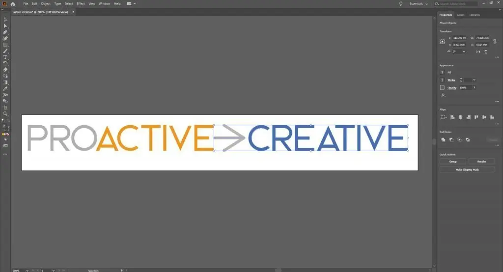 Adobe Illustrator interface - Proactive Creative