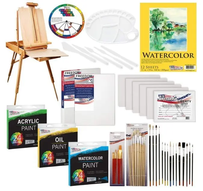 US Art Supply Painting Kit - Chevalet fournitures artistiques
