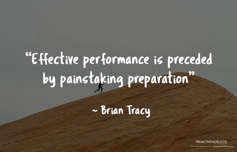 Best quotes about preparation- Brian Tracy
