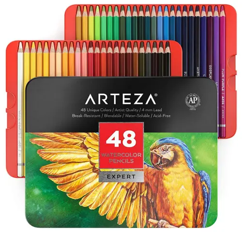 Arteza Crayons De Couleur Aquarelle- Les meilleurs crayons aquarelle pour artistes