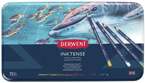 Derwent 72 Crayons dans Boîte en Métal - Les meilleurs crayons aquarelle pour artistes