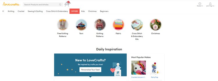 Love Crafts - meilleurs sites d'affiliation pour l'arts et l'artisanat