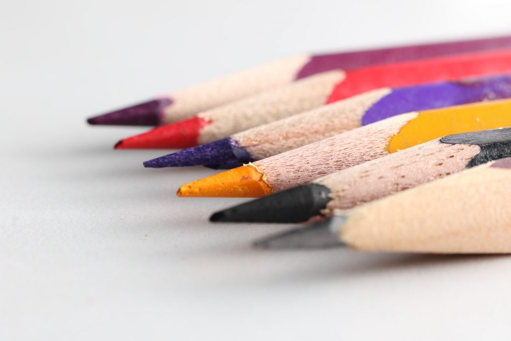 Crayons de couleur à l'huile