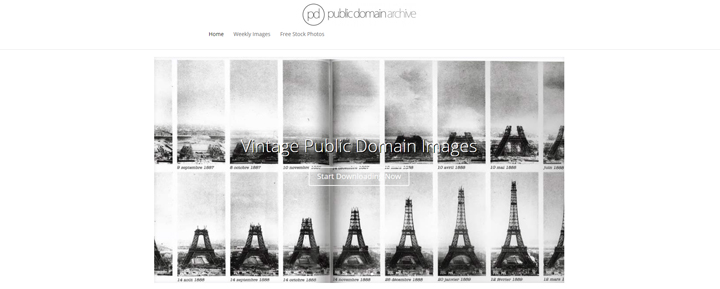 Public Domain Archive, meilleures sites de photos gratuites & libre de droit pour artistes