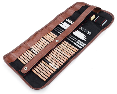 Arrtx 29 Pieces Professional Sketching & Drawing Art Tool Kit, fessional Artist Sketching Set