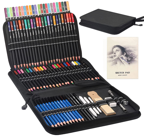 KALOUR Premium Drawing Pencil Set, Best Affordable Large Art Set
