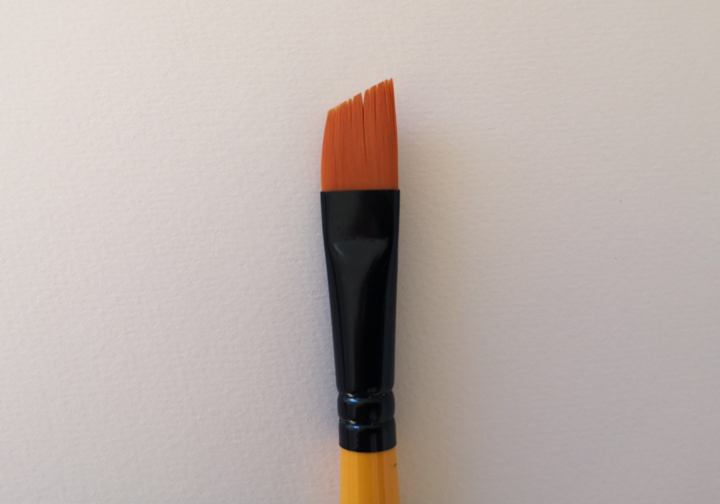Type of paint brush, angular flat