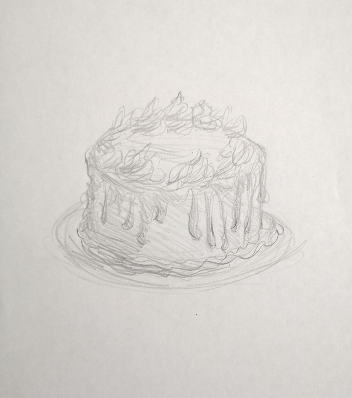 cake drawing idea