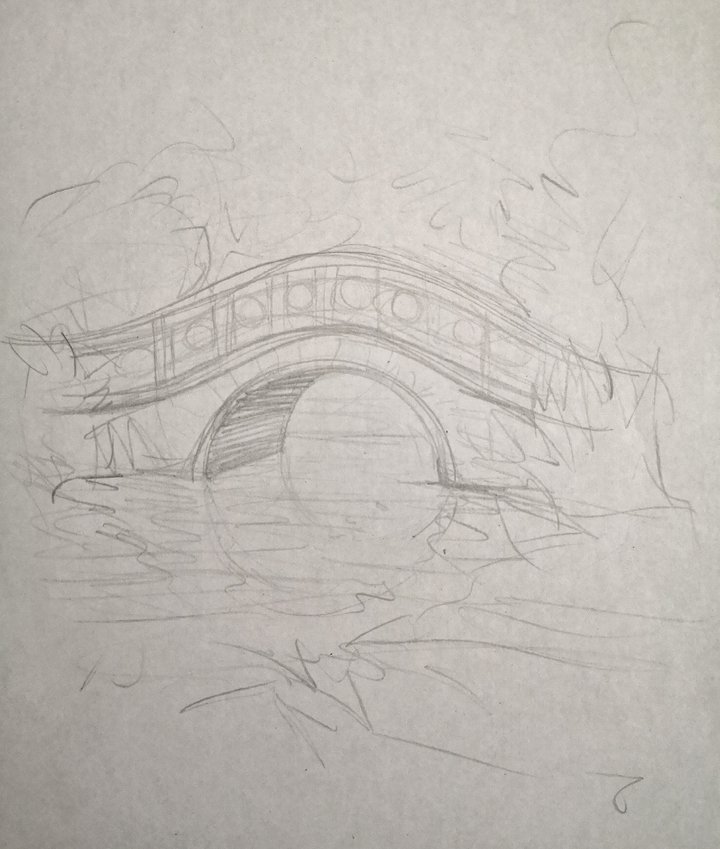 idée de dessin pont