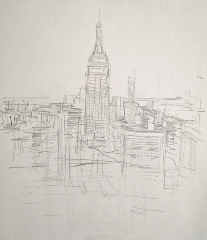cityscape drawing idea