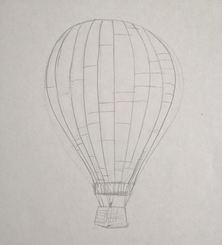 ho air balloon drawing idea