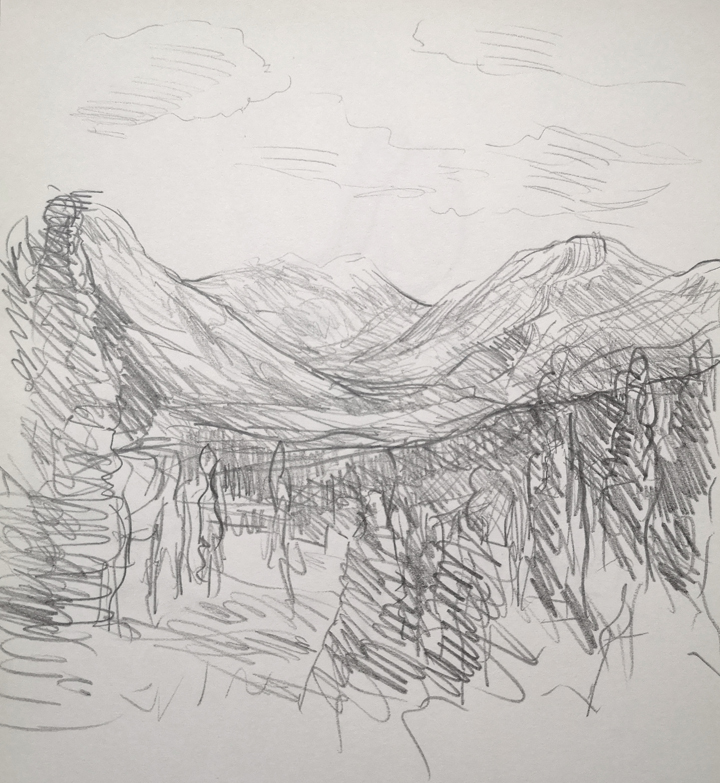 mountains drawing idea