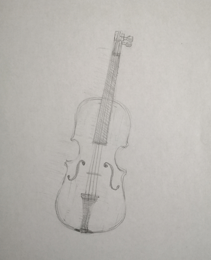 musical instrument drawing idea