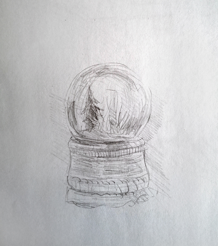 Things to draw when bored (A Snow Globe)