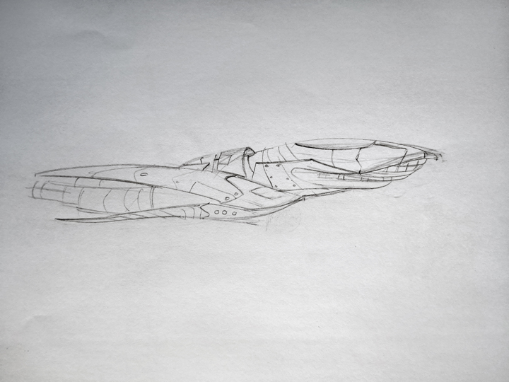 Things to draw when bored (A Spaceship)