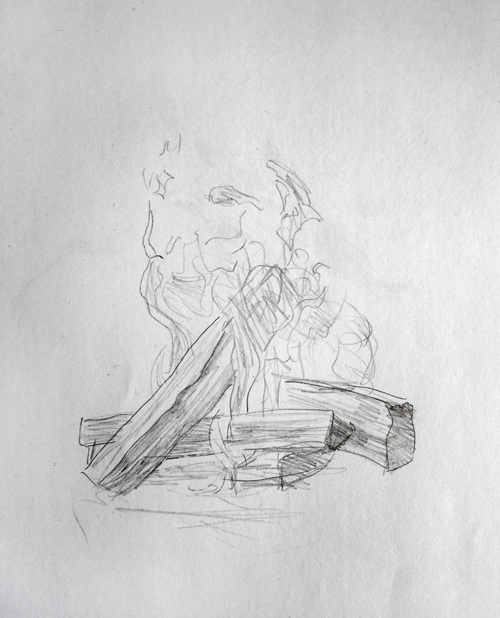 Things to draw when bored (A Campfire)