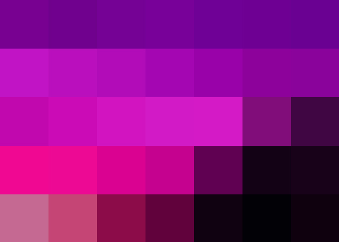 Shades of purple