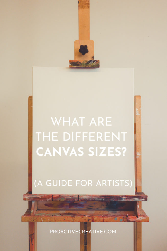 What are the different canvas sizes for artists
