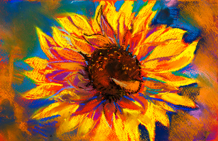 easy things to paint
 - Abstract Sunflower