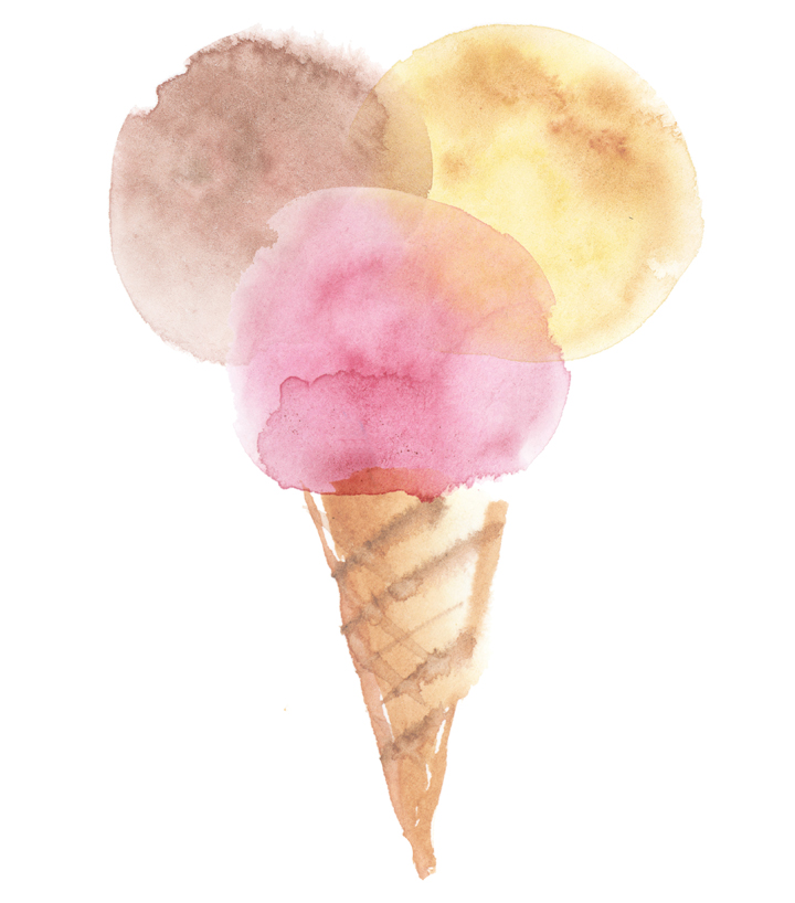 ice cream watercolor idea