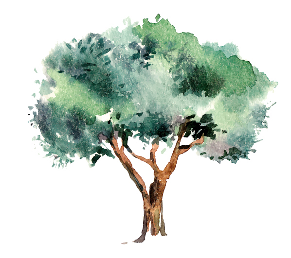 tree watercolor idea
