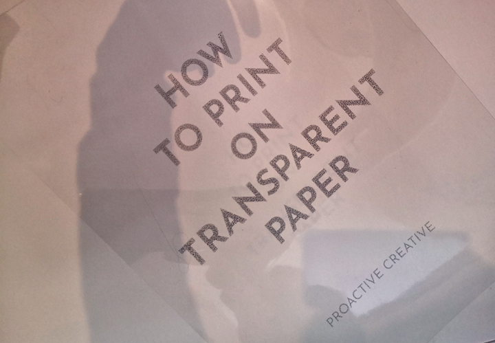 imprimer sur du papier transparent