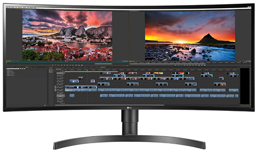 A curved monitor might sound crazy, but don’t just scroll by this one! 

The curved design is much more immersive, improving your focus and concentration. So, it’s perfect if you’re looking for an ultrawide monitor for productivity. It helps block out other distractions, allowing you to get more done in less time. 

This curved LG monitor is a huge 34 inches and is suitable for all sorts of work. You’ll find it ideal for creative projects, coding, and more.