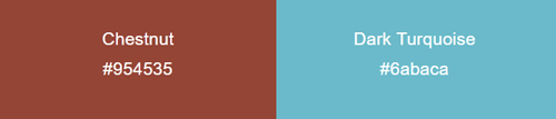 chestnut dark turquoise