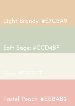 Earthy Natural Pastels palette hex codes