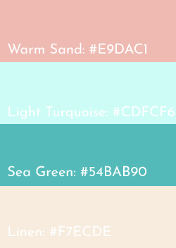Seaside Pastel Color Palette hex code