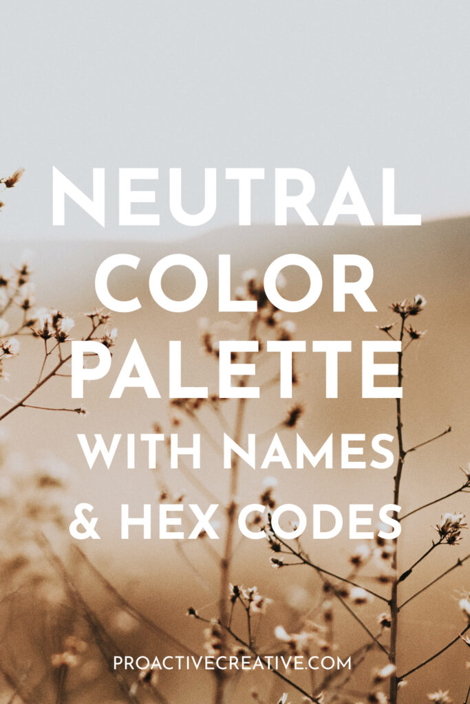 neutral color palette codes