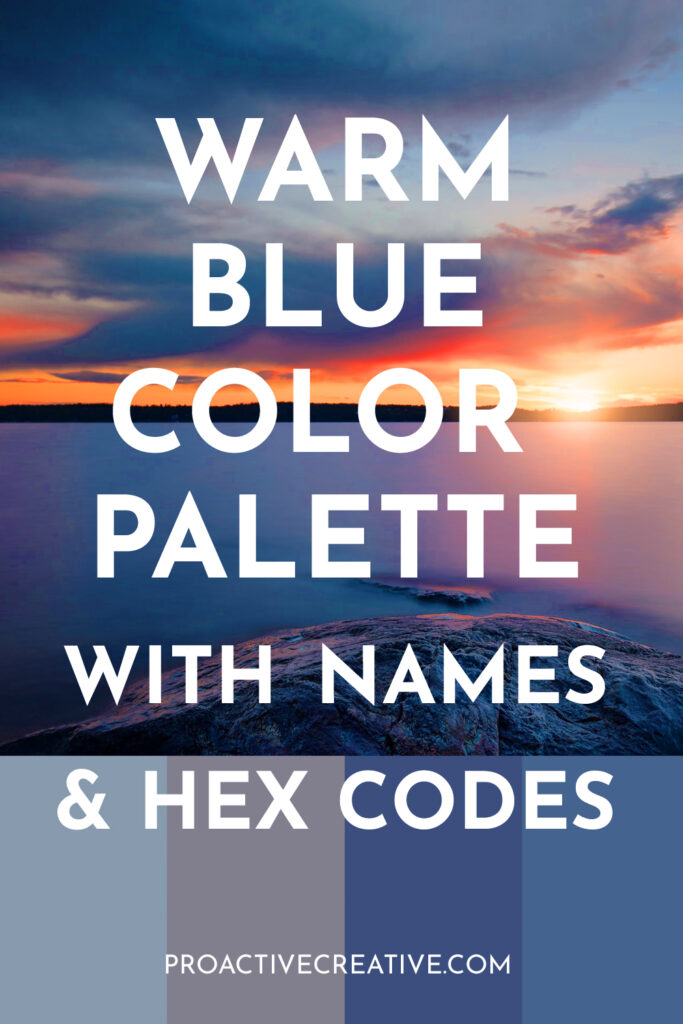 warm blue color palette