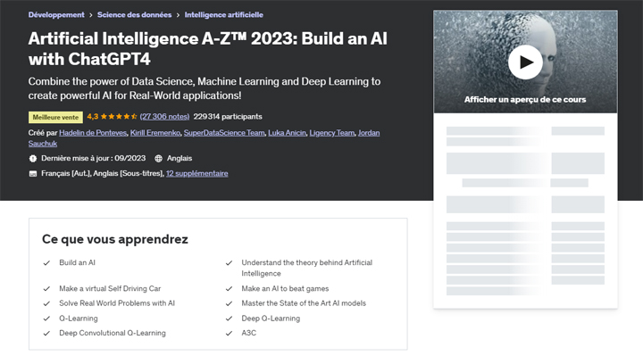A website with the title artificial intelligence 7000 build ai with octp.