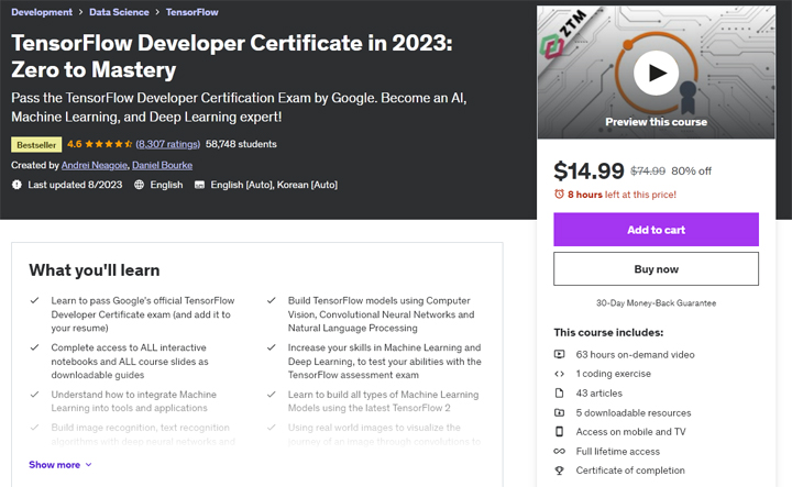 Google developer certification in 2020 - zero to mastery.