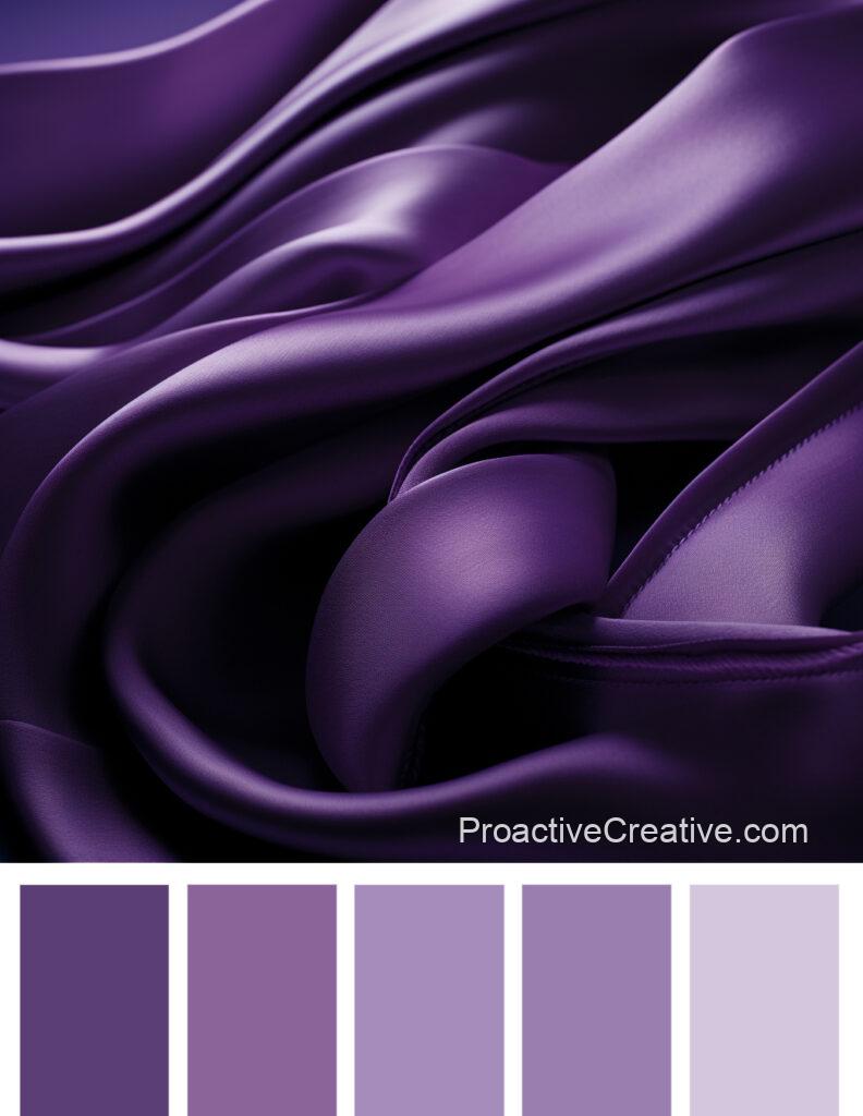 A purple color palette with a dark purple background.