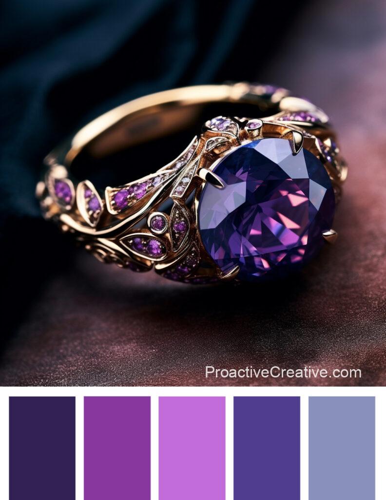 A purple ring with a purple color palette.