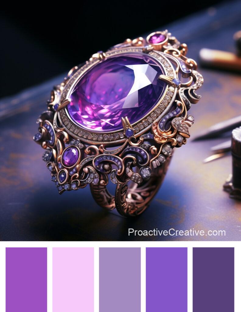 A purple ring with a purple color palette.