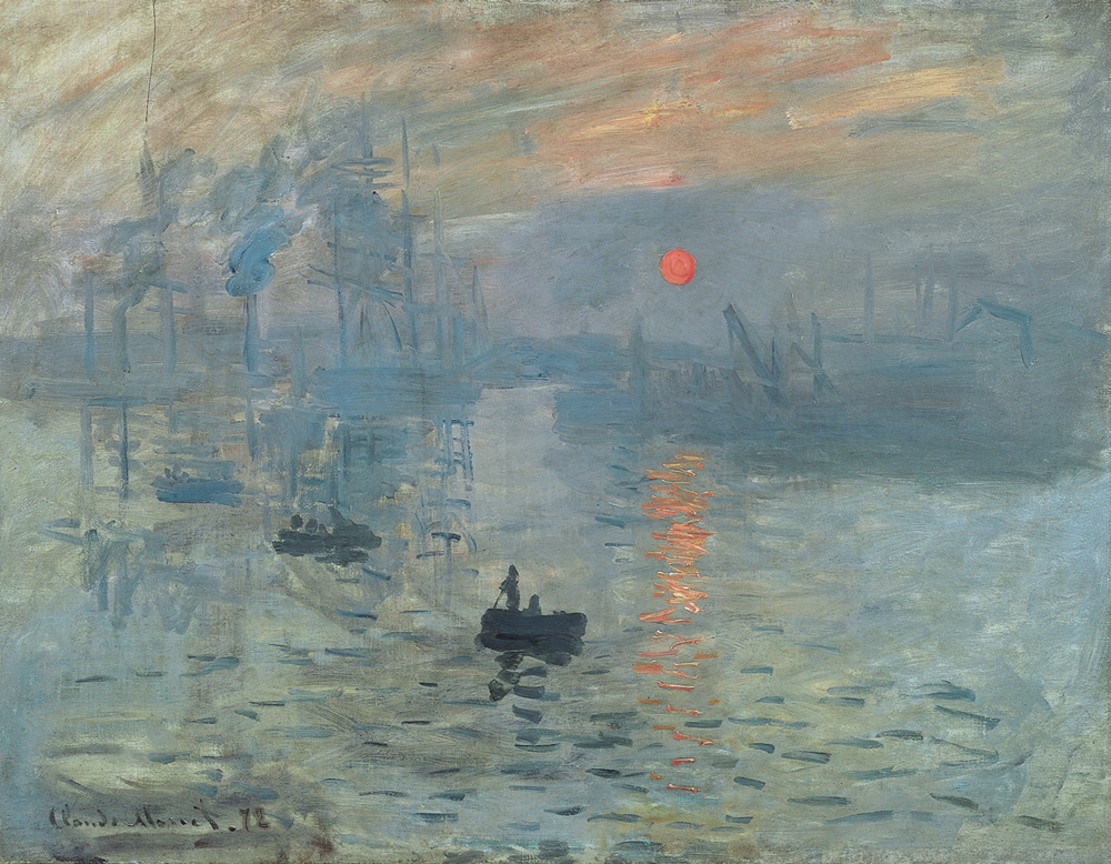 Claude monet's'sunrise over the seine'.