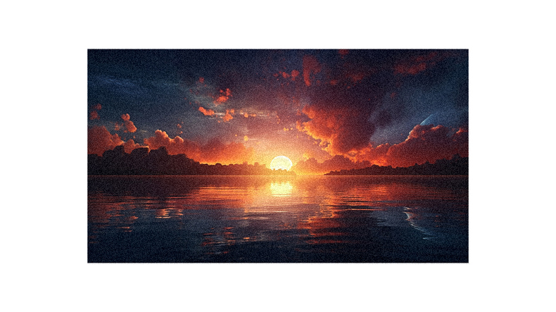 An image of a sunset over a body of water.