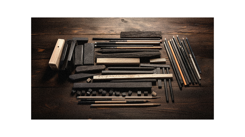 A collection of woodworking tools on a wooden table.