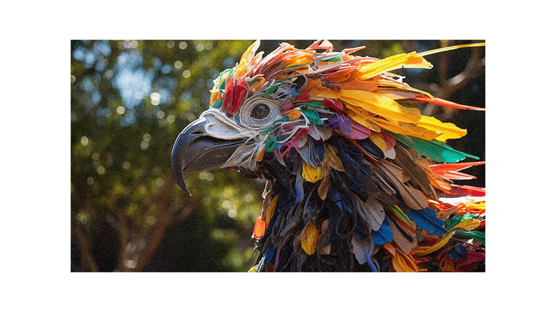 A colorful parrot with feathers on its head.