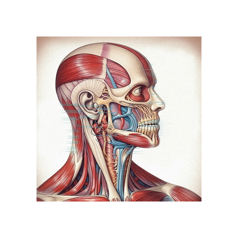 The anatomy of the human head and neck.
