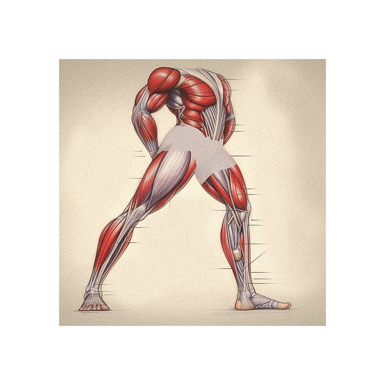 An illustration of the muscles of a man.
