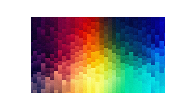 An image of a colorful pixelated background.