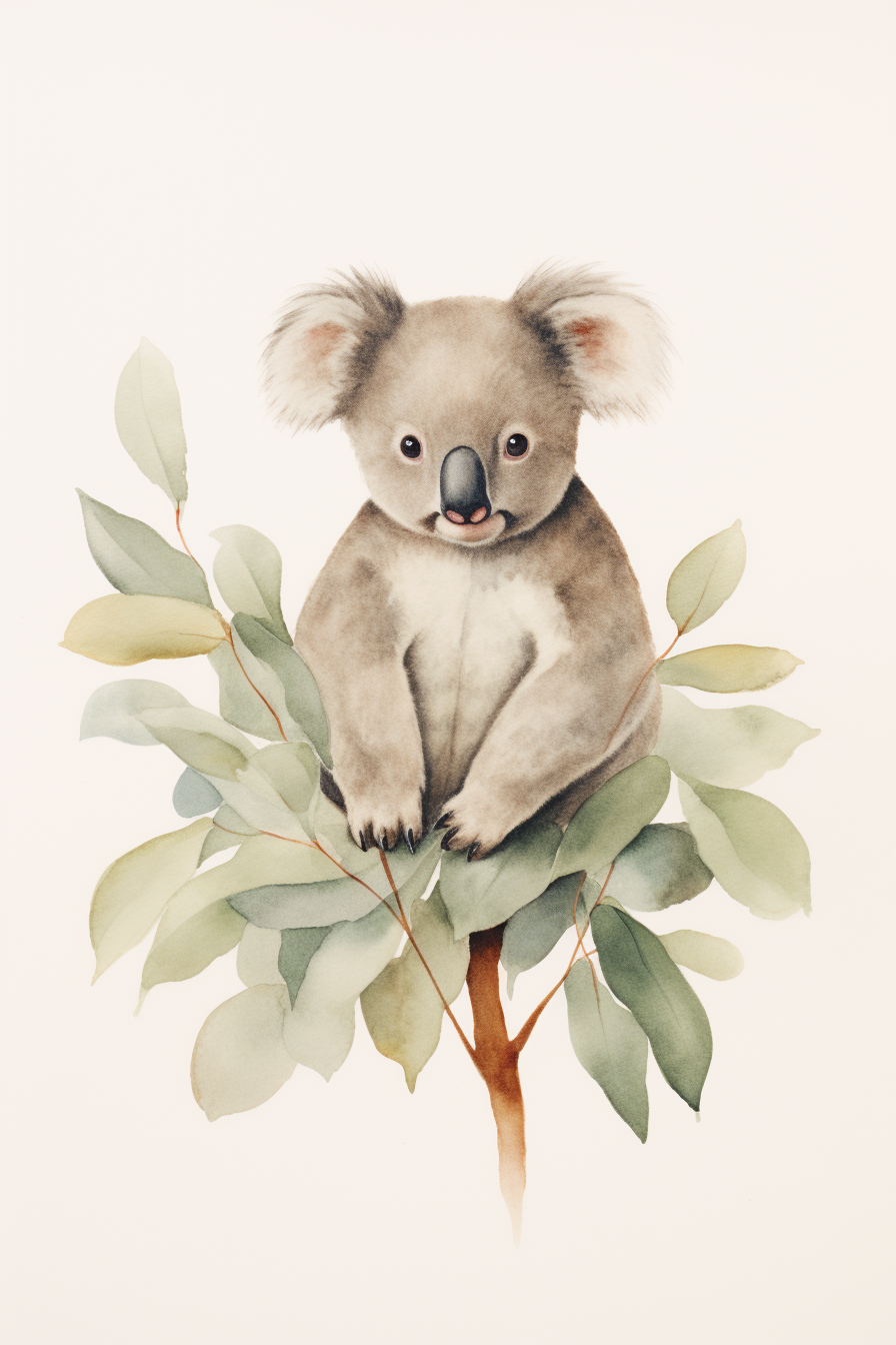 A koala sitting in a tree.